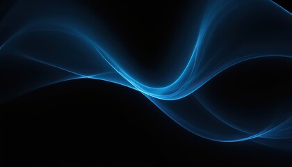 Photo beautiful modern blue background with shining wavy lines on dark background