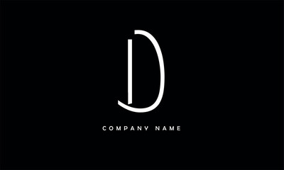 ID, DI, I, D Abstract Letters Logo Monogram