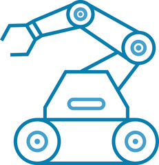 Rescue Robot Line Icon