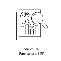 Structure, Format, and KPIs Icon. Vector Icon Design