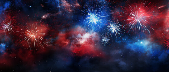 Fototapeta premium A colorful fireworks display in the sky