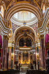 Saint Paul Cathedral in Medina, Rabat, Malta.