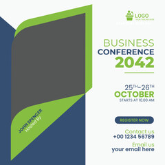 Business conference social media post Instagram banner template web banner
