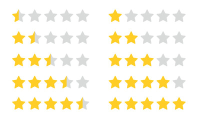 Siple star rating icon. Review star rating and feedback.