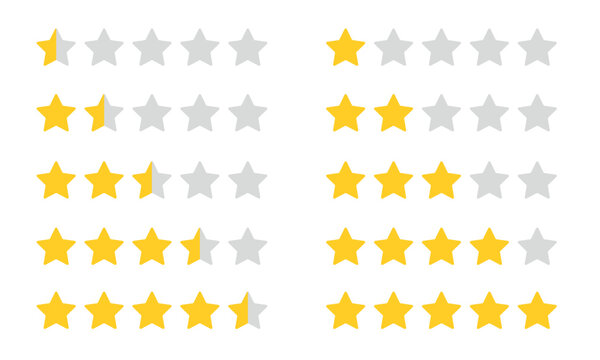 Siple star rating icon. Review star rating and feedback.