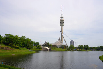 Olympic park in Munich, Germany. The capital city of Bavaria.