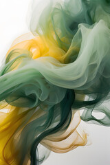 Colorful smoke like waves abstract art