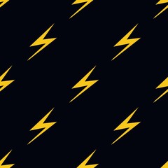 Seamless yellow thunder pattern