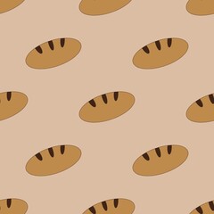 Seamless bread pattern