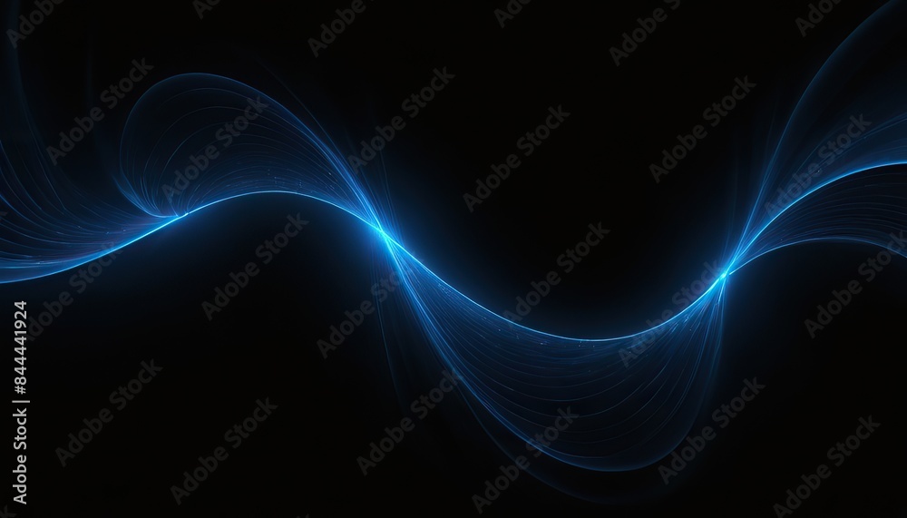 Canvas Prints abstract luxury gradient blue wave background smooth dark background