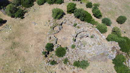 nuraghe and nuragic complex of sa domu beccia in uras in central Sardinia