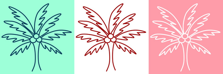 coconut tree icon Can be used to decorate a variety of document pieces.