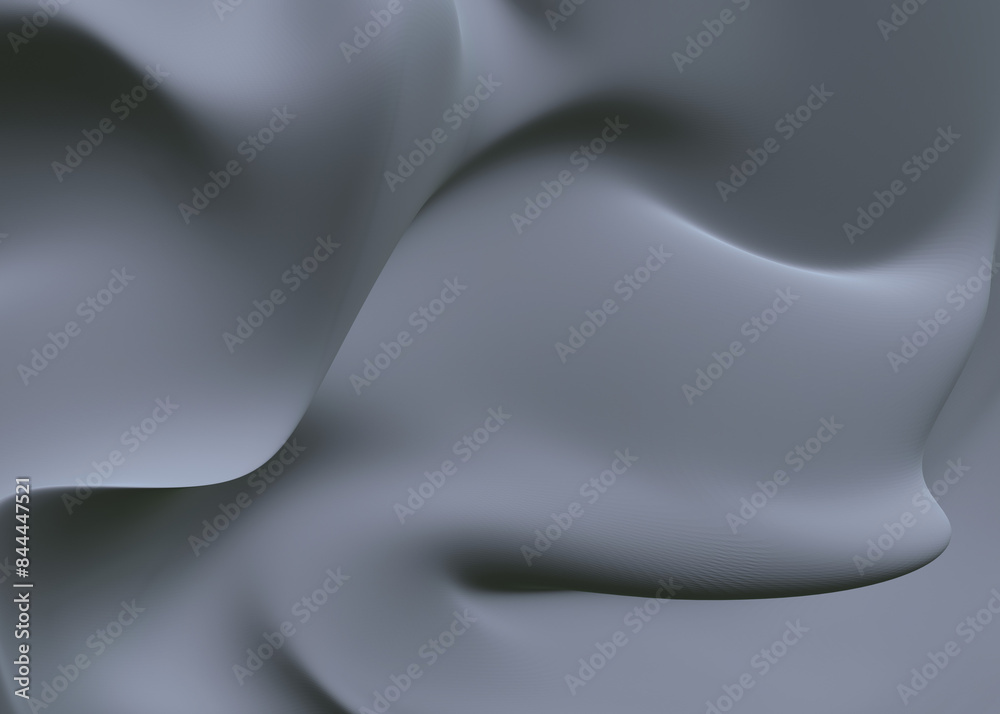 Poster grey abstract 3d background silk, satin, fabric, textile, smooth