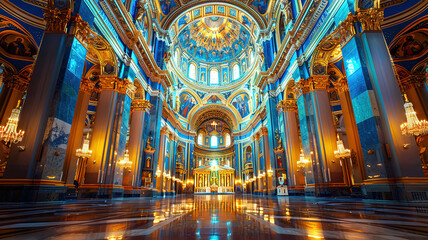Obraz premium Outstanding In front of the altar inside the beautiful Pisa Cathedral