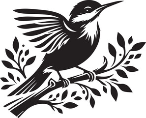 create a vector silhouette of a bird
