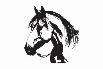 Horse silhouette vector illustration