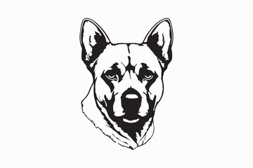 Dog silhouette vector illustration