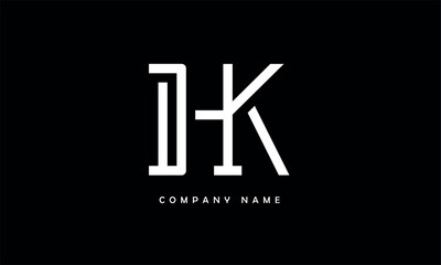 HK, KH, H, K Abstract Letters Logo Monogram