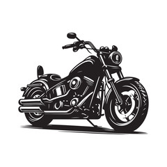 Motorcycle Silhouette vector art illustration.