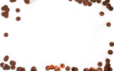 Sparkles for the background. White wall. Presentation