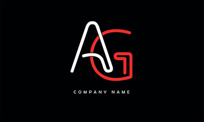 AG, GA, A, G Abstract Letters Logo Monogram