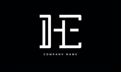 HE, EH, H, E Abstract Letters Logo Monogram