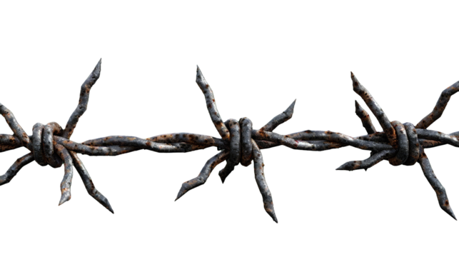 錆びた有刺鉄線、PNG