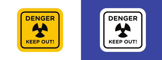 High Radiation Warning Sign Secure Hazardous Areas with Safety Notices