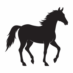 Horse silhouette black icon on white background