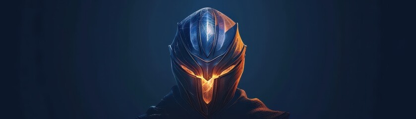 Obraz premium Stylized mask with a shield symbol to indicate protection