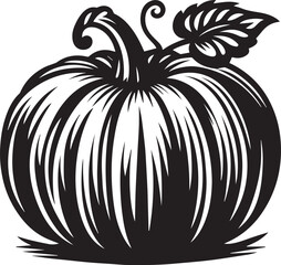 Print, vector silhouette of a halloween and pumpkin in black and white, Commercial use, black and white,