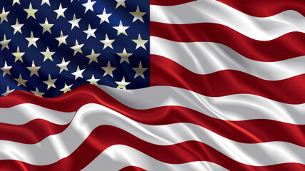 Obraz premium United States Flag with Gold Stars and Stripes