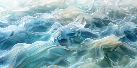 Obraz premium Abstract crystal glass is semi transparent. Water ripple. Bo Guang. Light blue and light green. Light and bright colors.