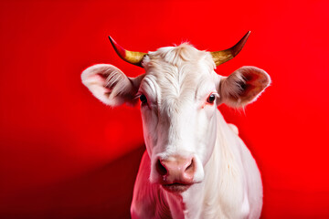  Studio Portrait Of Cow With Copy Space For Eid UL-Adha 2024