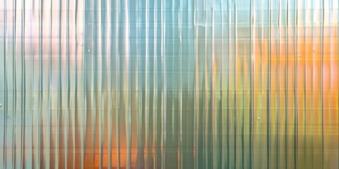Corrugated glass texture, Patterned glass texture background. Light reflection displacement texture with fluted color light effect. Reflected, modern home decor interior.