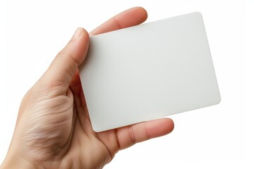 Obraz premium Blank White Card Mockup on Hand created with Generative AI