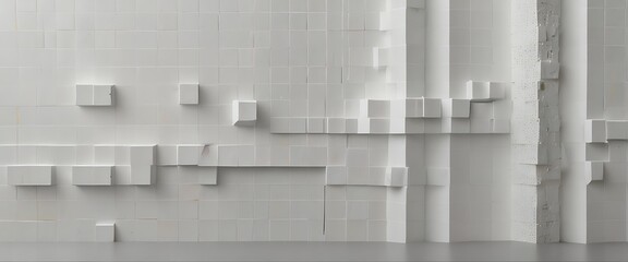 Obraz premium abstract background with squares pixel cube 3d