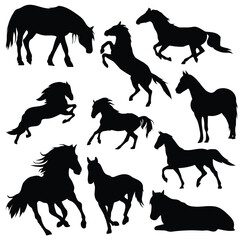 Horse silhouette stock vector illustration