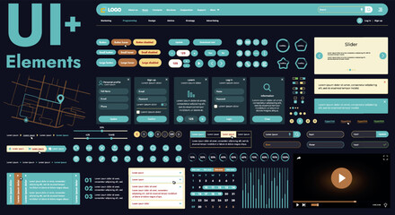 These graphic components provide a comprehensive approach to the development of interfaces that meet modern requirements for functionality and aesthetics in Internet resources.