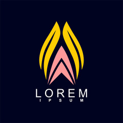 abstract logo design. unique and characterful, geometric abstract logo, modern and cute logo concept	