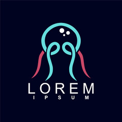 abstract logo design. unique and characterful, geometric abstract logo, modern and cute logo concept	