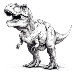 Obraz premium Detailed Realistic Cartoon Illustration transparent of Dinosaur