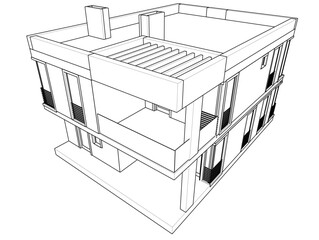 3d model of a house