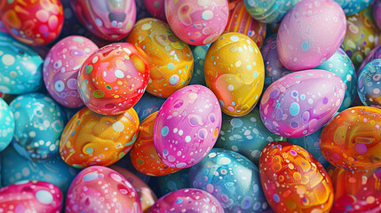 Colorful Easter eggs as background