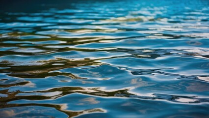 Calm water sea, wave pattern, aerial view, close up