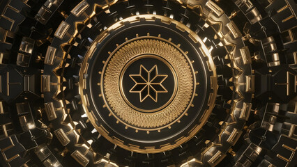 fractal background with circles