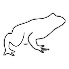 frog brush strokes on a white background. Vector illustration.