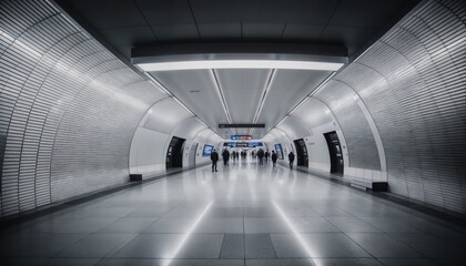 Spacious metro corridor