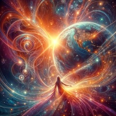 Planet in endless space