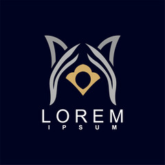 abstract logo design. unique and characterful, geometric abstract logo, modern and cute logo concept	